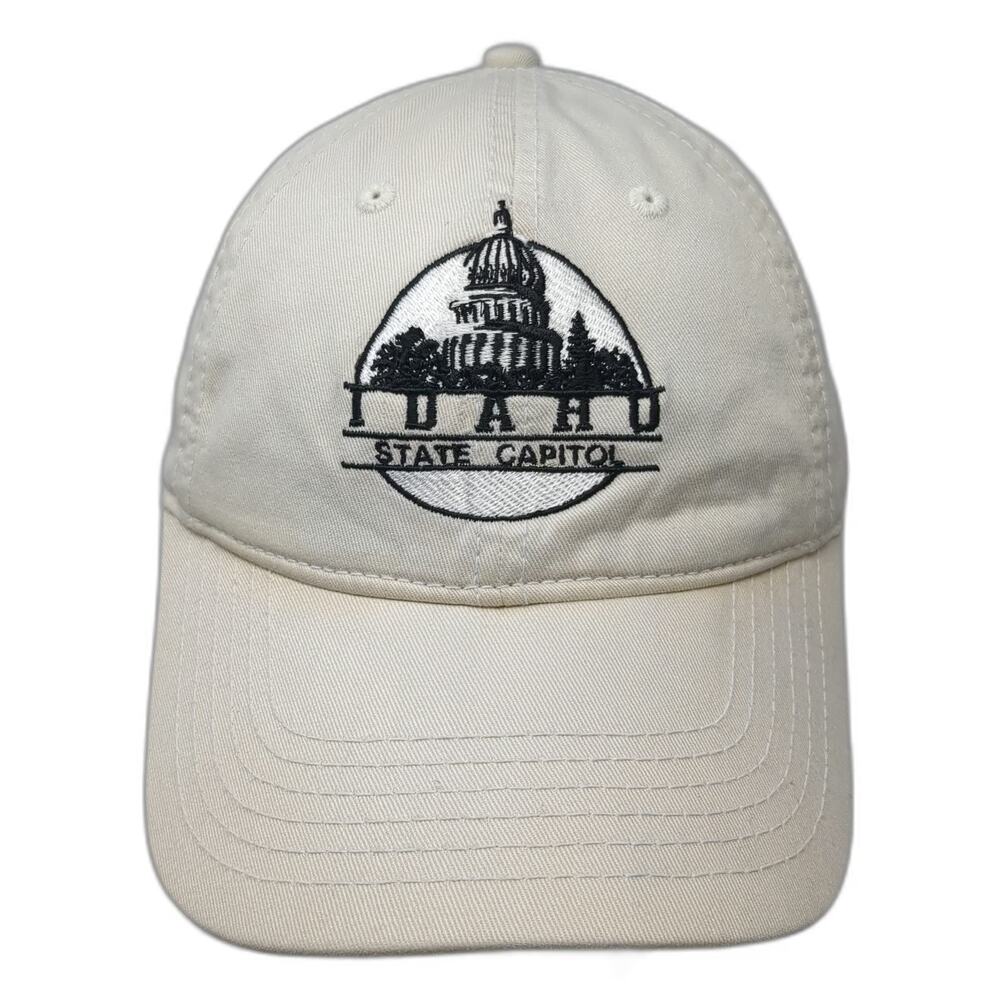 Fahrenheit Baseball Cap Beige One Size Idaho State Capitol Cotton Slideback Hat